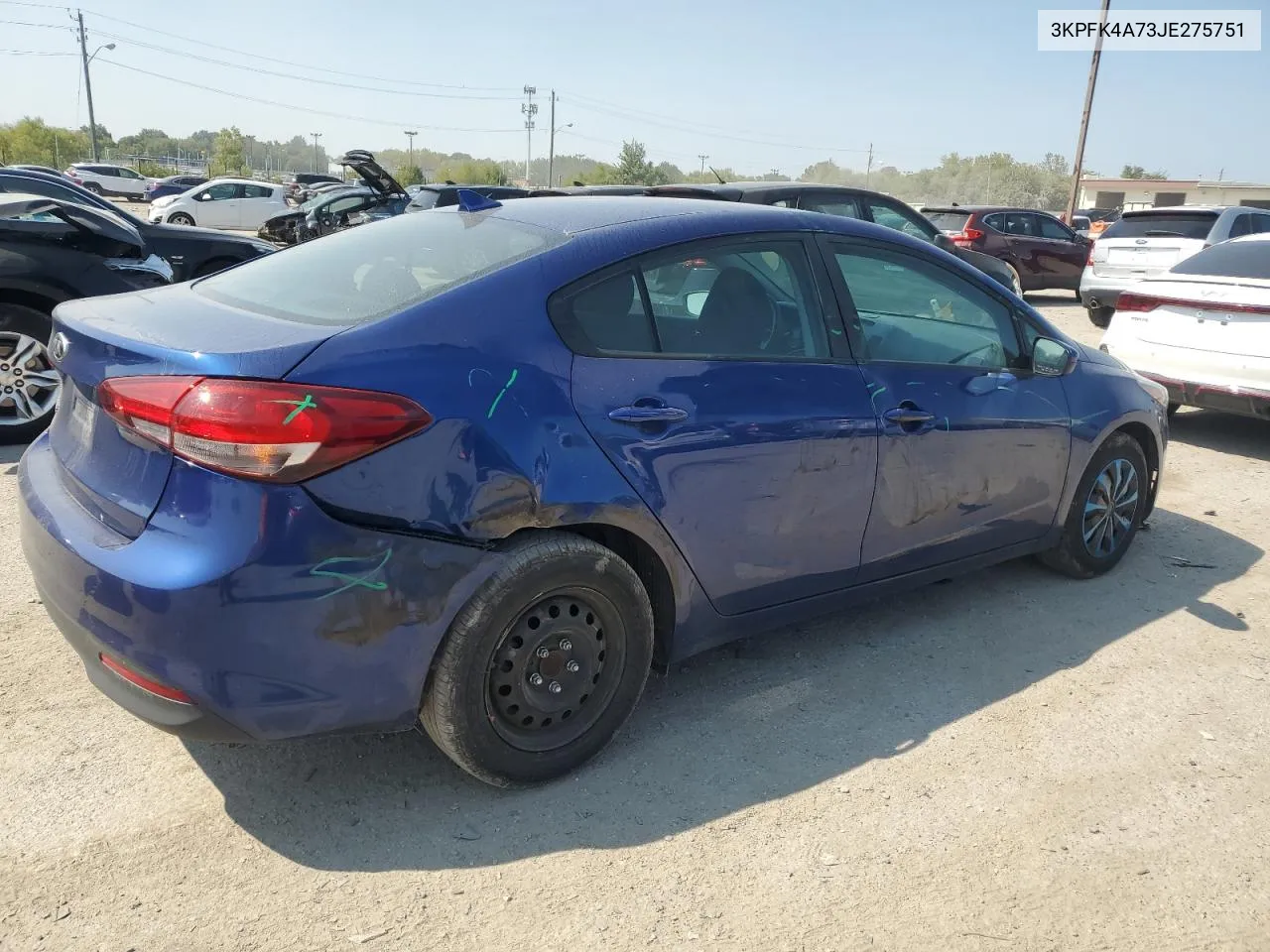 3KPFK4A73JE275751 2018 Kia Forte Lx