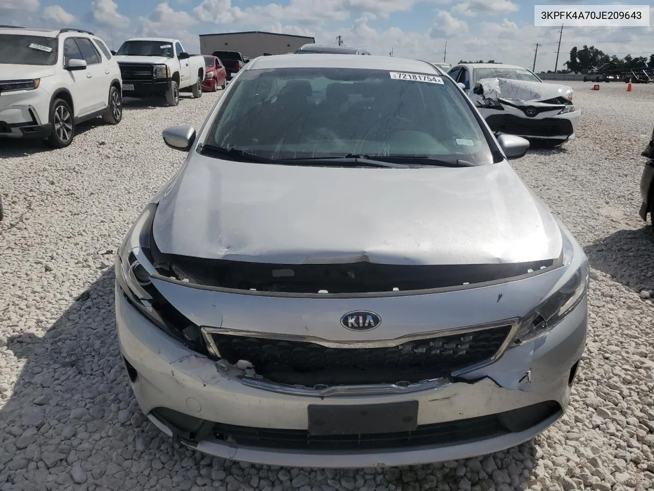 2018 Kia Forte Lx VIN: 3KPFK4A70JE209643 Lot: 72181754