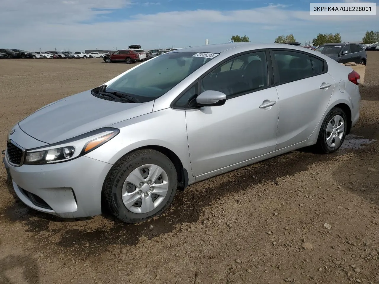 3KPFK4A70JE228001 2018 Kia Forte Lx