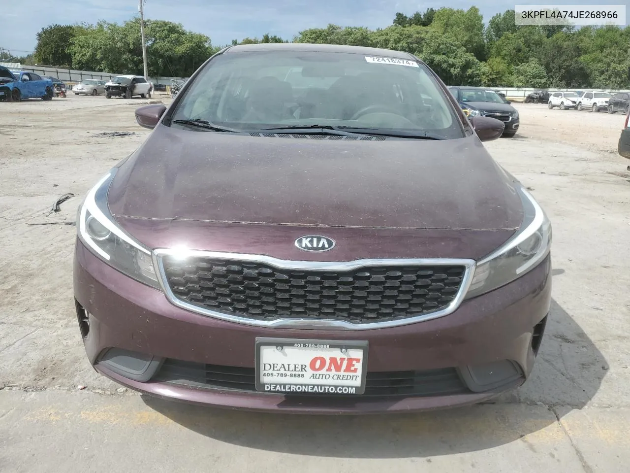 2018 Kia Forte Lx VIN: 3KPFL4A74JE268966 Lot: 72418374