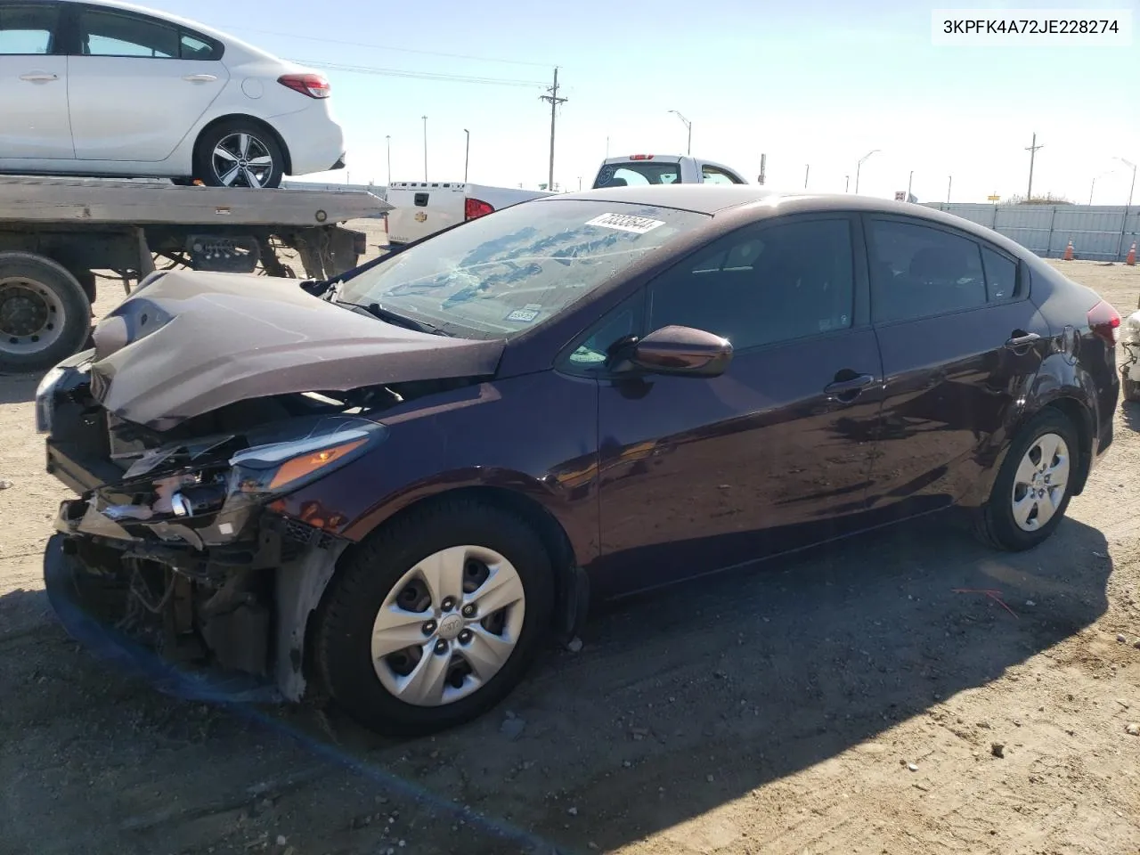 3KPFK4A72JE228274 2018 Kia Forte Lx