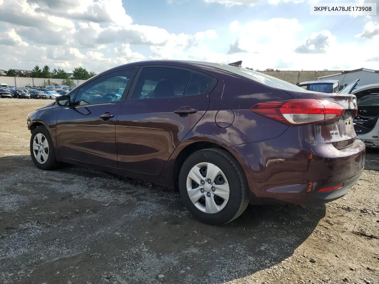 2018 Kia Forte Lx VIN: 3KPFL4A78JE173908 Lot: 74442254