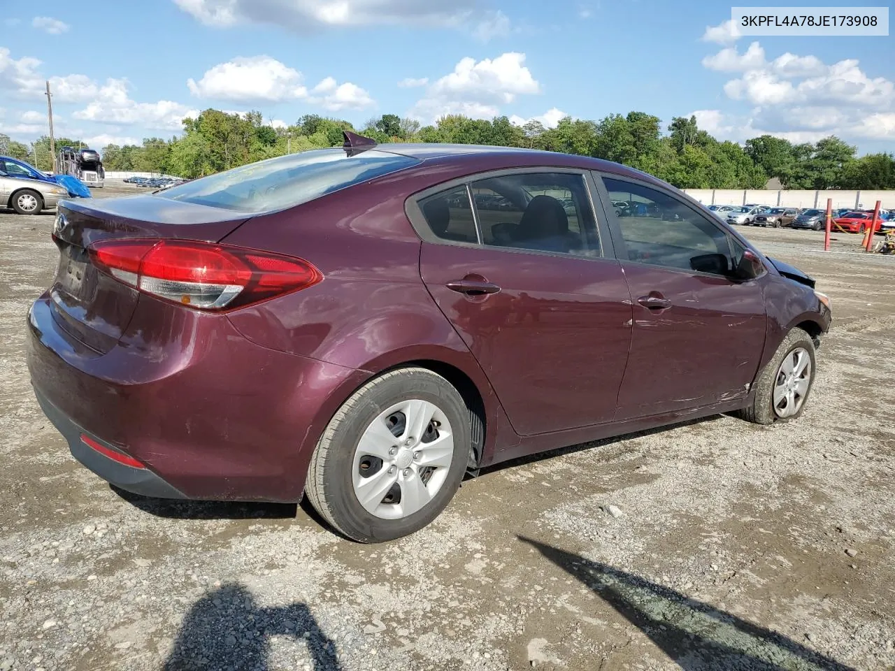 2018 Kia Forte Lx VIN: 3KPFL4A78JE173908 Lot: 74442254