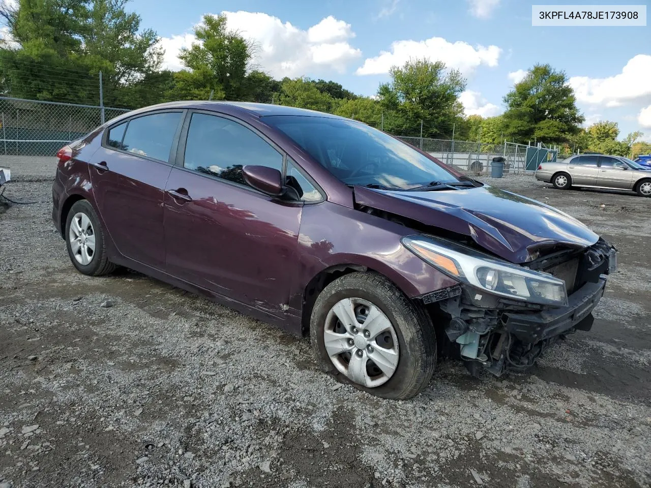 2018 Kia Forte Lx VIN: 3KPFL4A78JE173908 Lot: 74442254