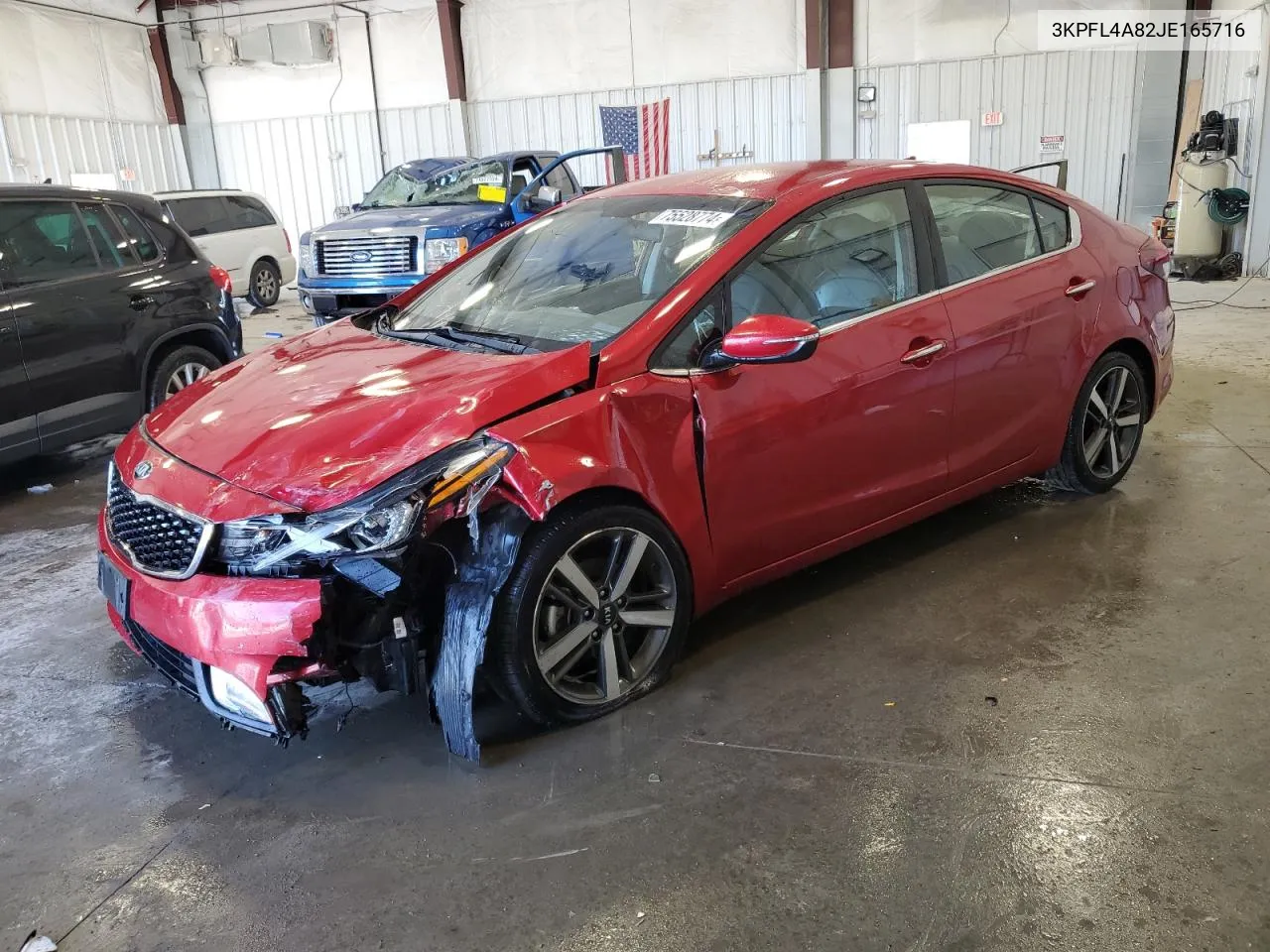 2018 Kia Forte Ex VIN: 3KPFL4A82JE165716 Lot: 75528774