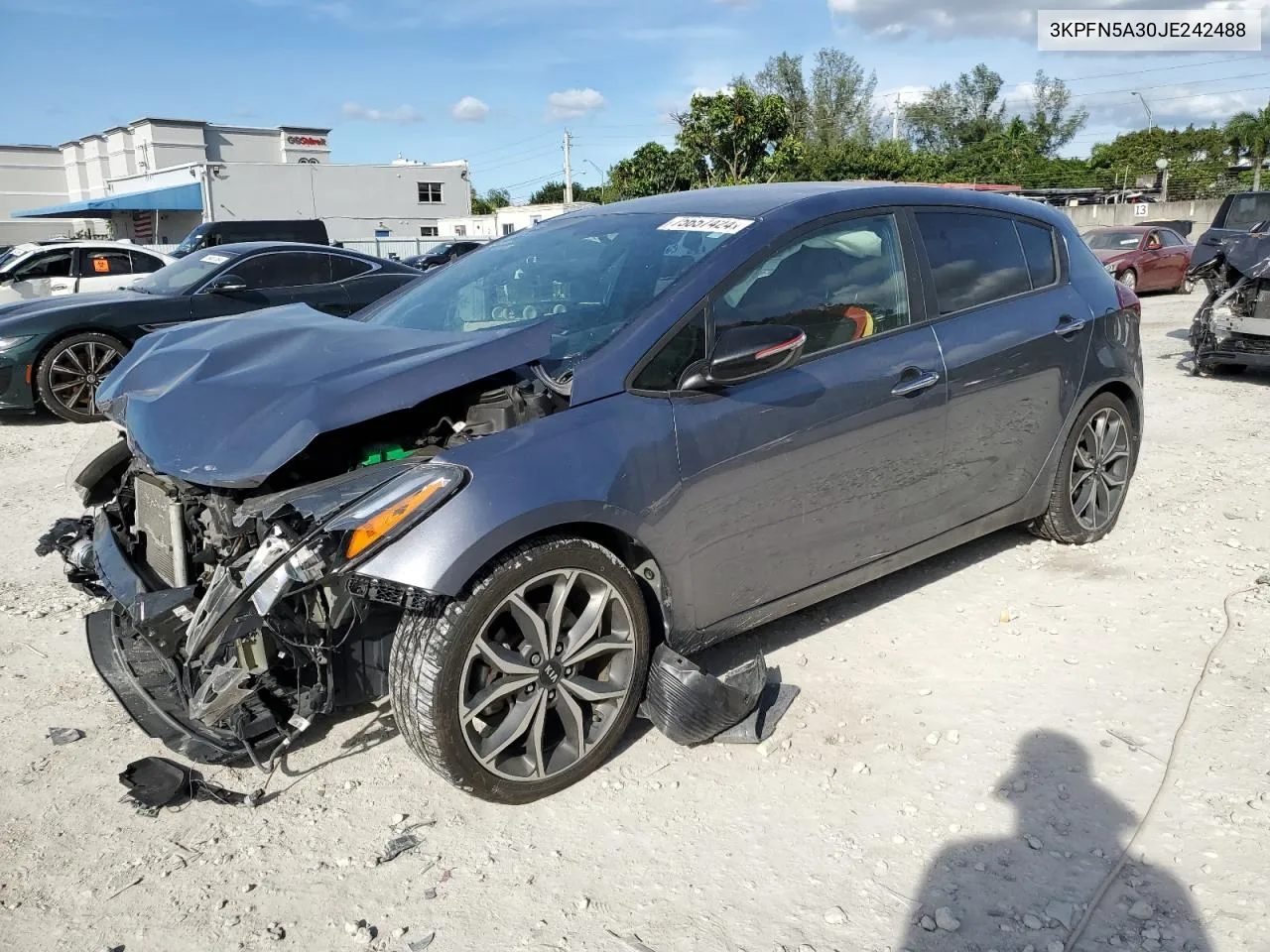 2018 Kia Forte Ex VIN: 3KPFN5A30JE242488 Lot: 75657424