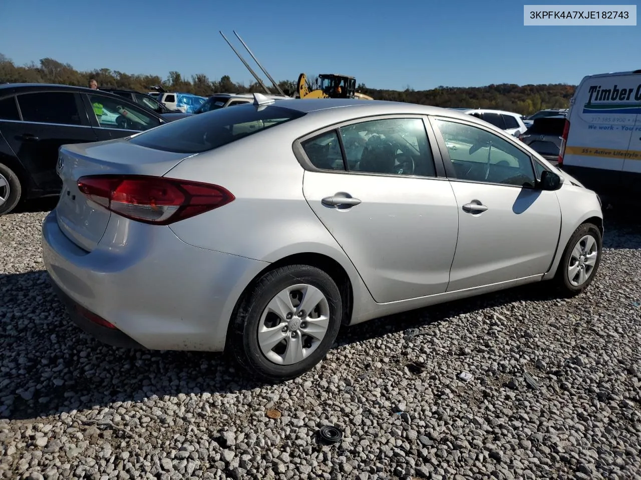 2018 Kia Forte Lx VIN: 3KPFK4A7XJE182743 Lot: 78068164