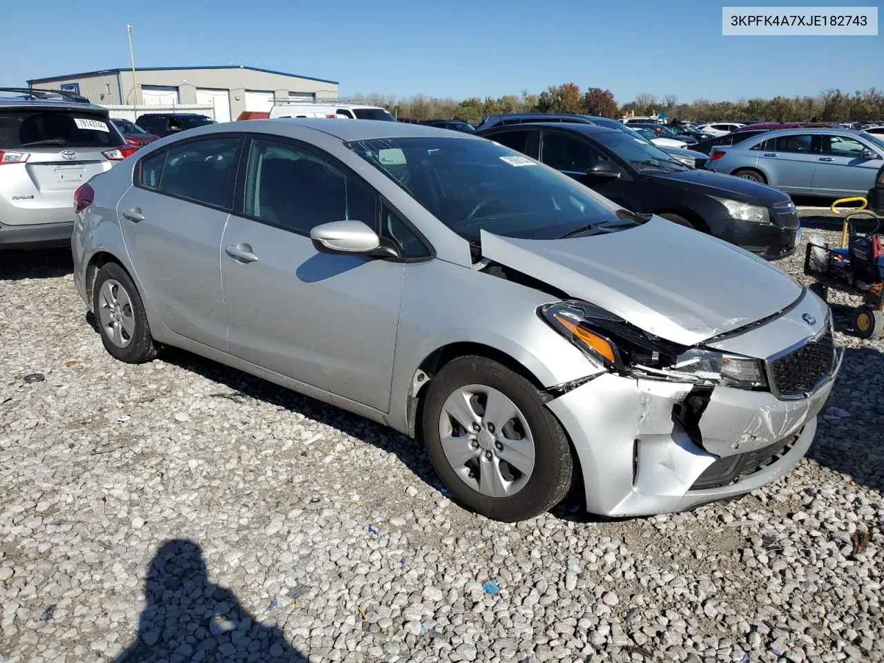 2018 Kia Forte Lx VIN: 3KPFK4A7XJE182743 Lot: 78068164