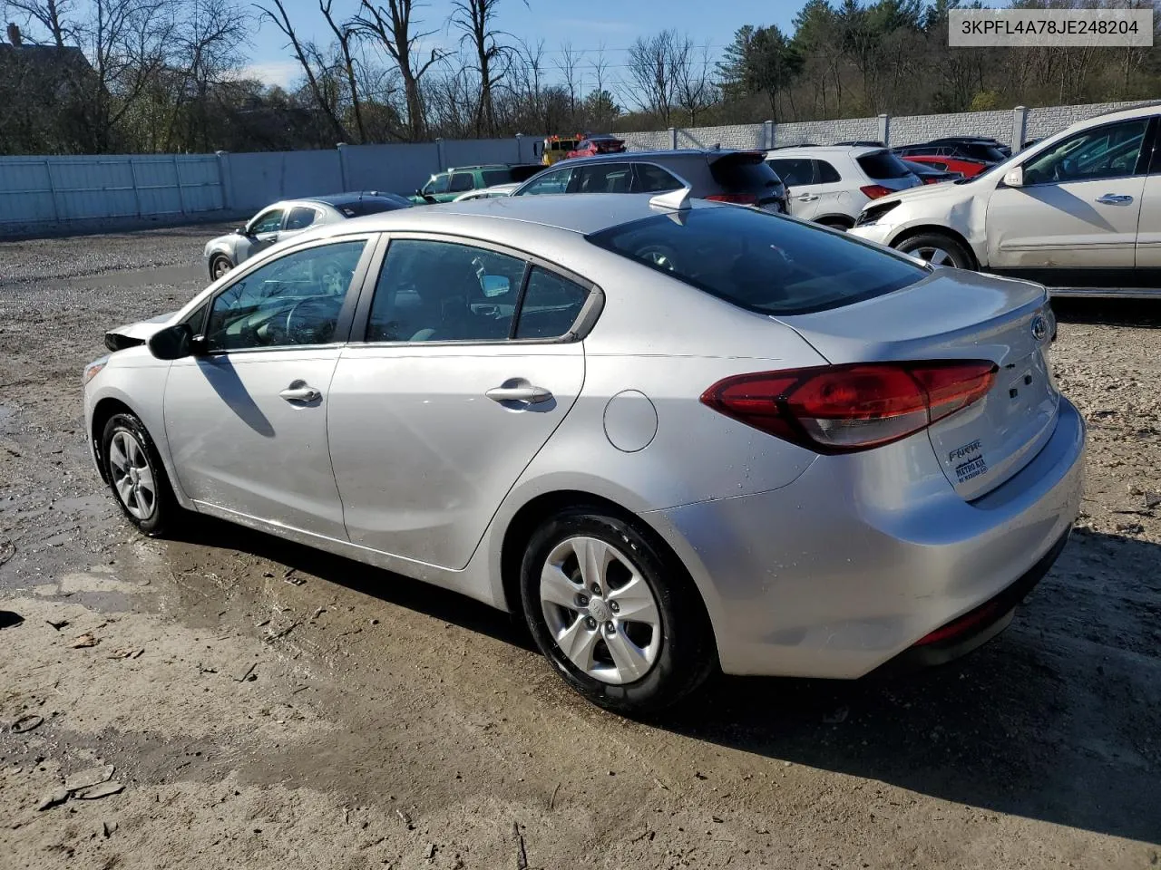 2018 Kia Forte Lx VIN: 3KPFL4A78JE248204 Lot: 79138304