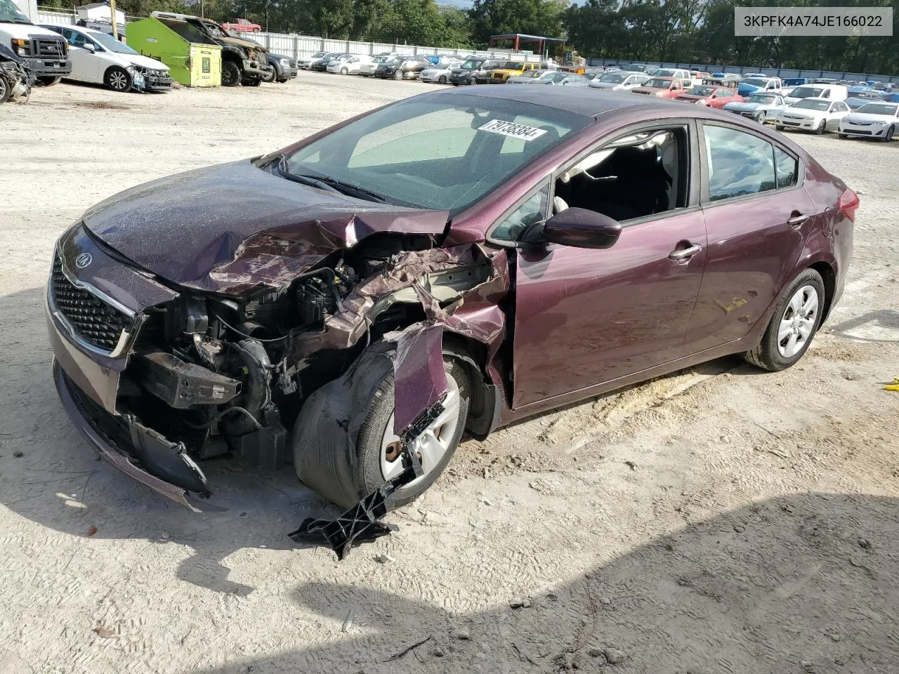 2018 Kia Forte Lx VIN: 3KPFK4A74JE166022 Lot: 79738384