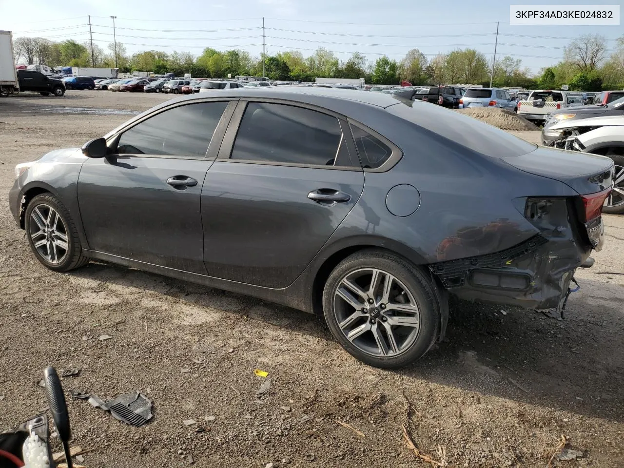 2019 Kia Forte Gt Line VIN: 3KPF34AD3KE024832 Lot: 52749584