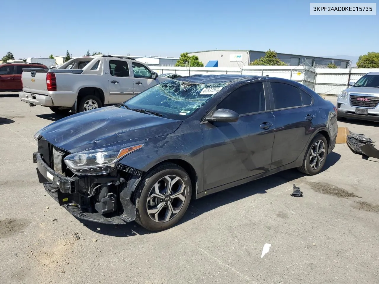 2019 Kia Forte Fe VIN: 3KPF24AD0KE015735 Lot: 60934564