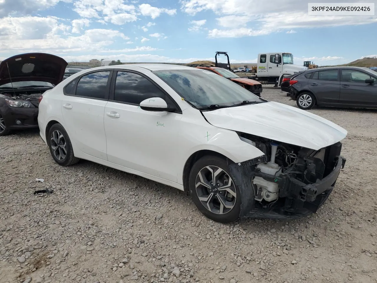 2019 Kia Forte Fe VIN: 3KPF24AD9KE092426 Lot: 61104234