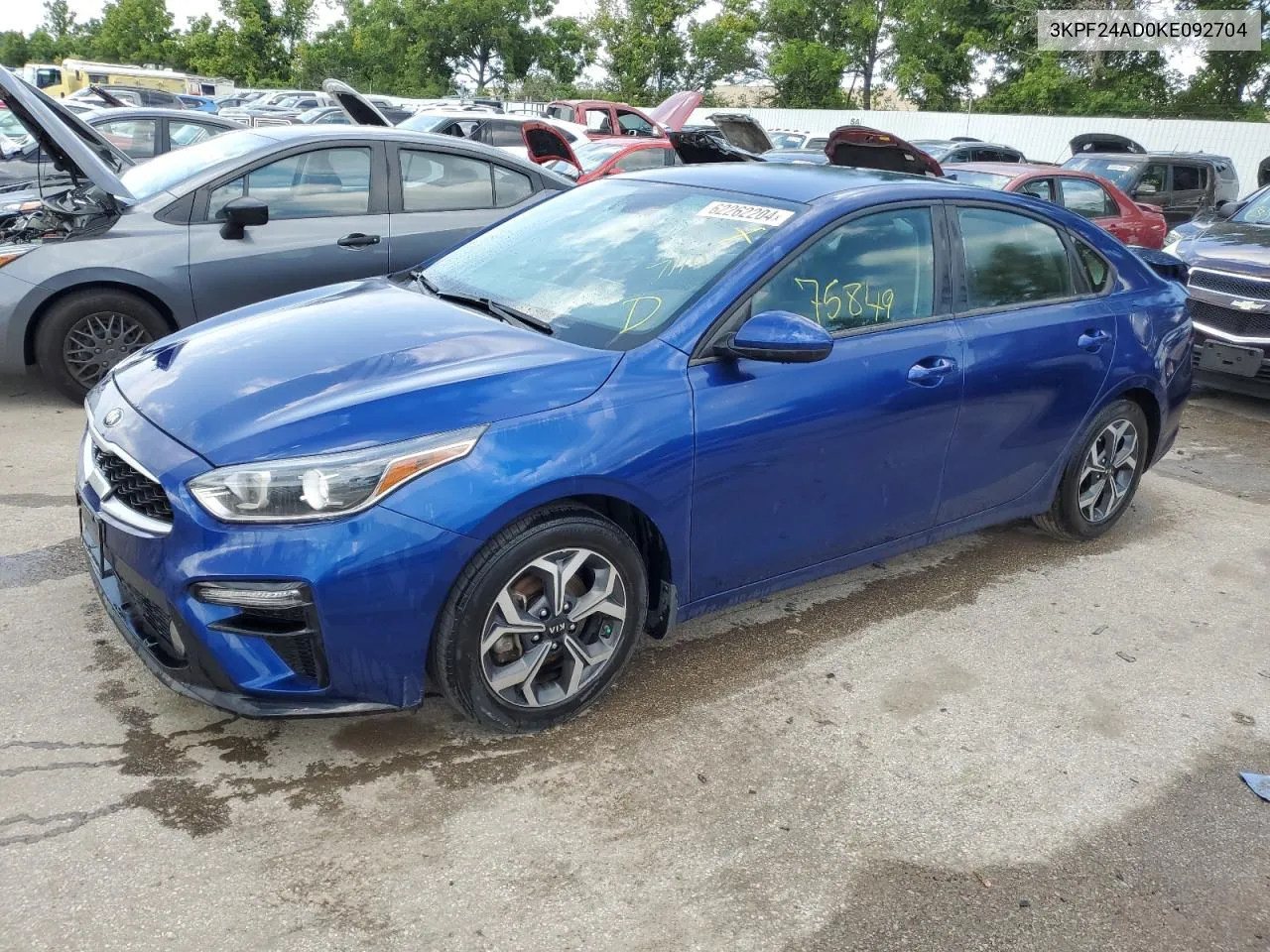 2019 Kia Forte Fe VIN: 3KPF24AD0KE092704 Lot: 62262204