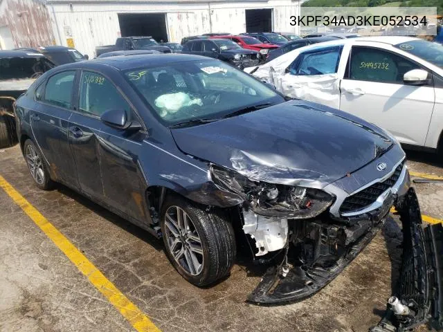 2019 Kia Forte Gt Line VIN: 3KPF34AD3KE052534 Lot: 63016514