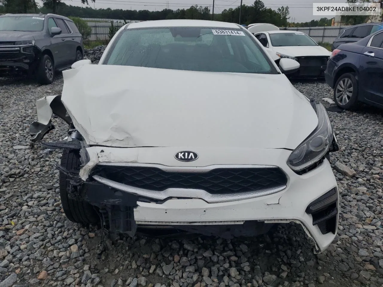 2019 Kia Forte Fe VIN: 3KPF24AD8KE104002 Lot: 63831414