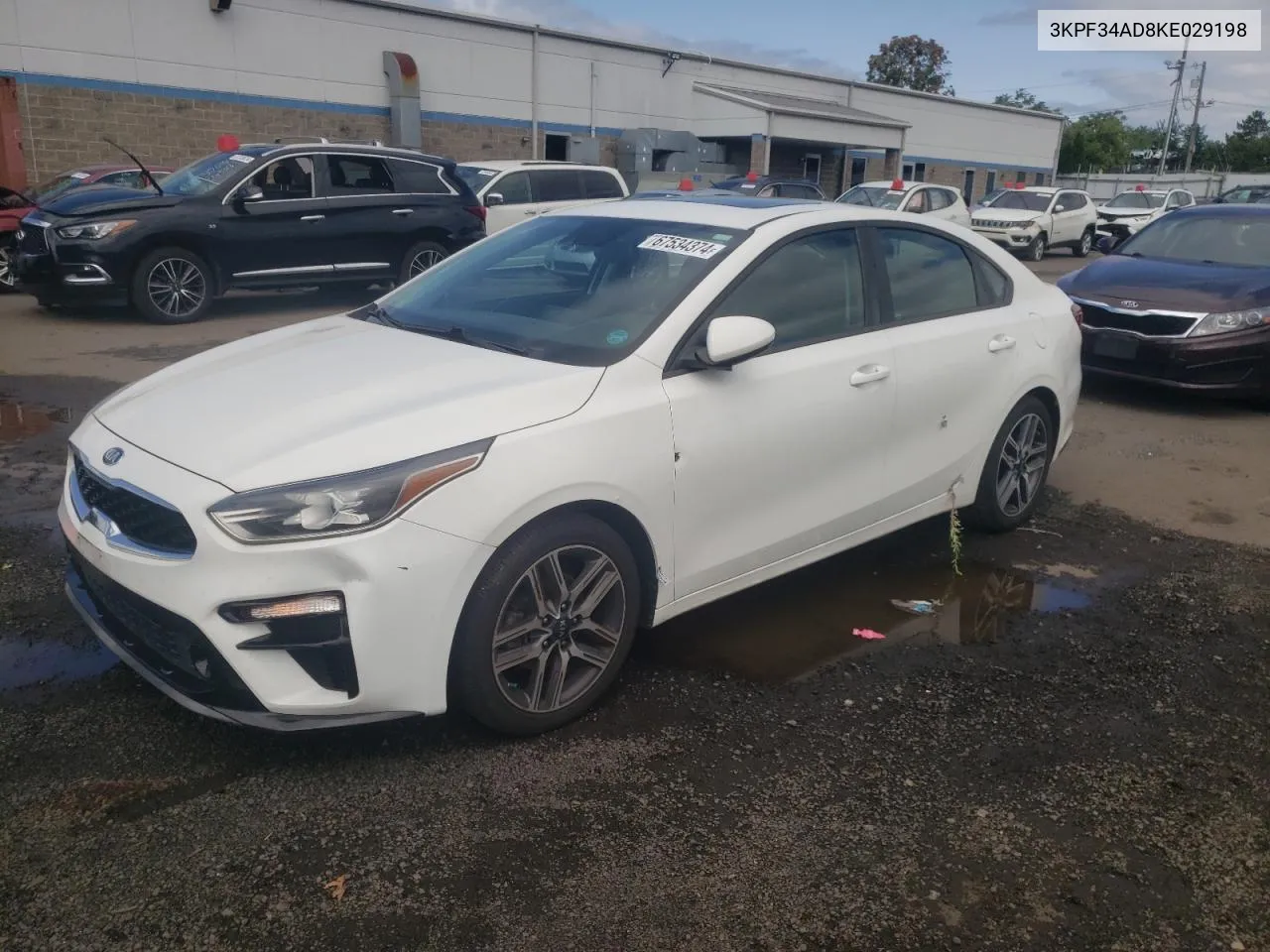 2019 Kia Forte Gt Line VIN: 3KPF34AD8KE029198 Lot: 67534374