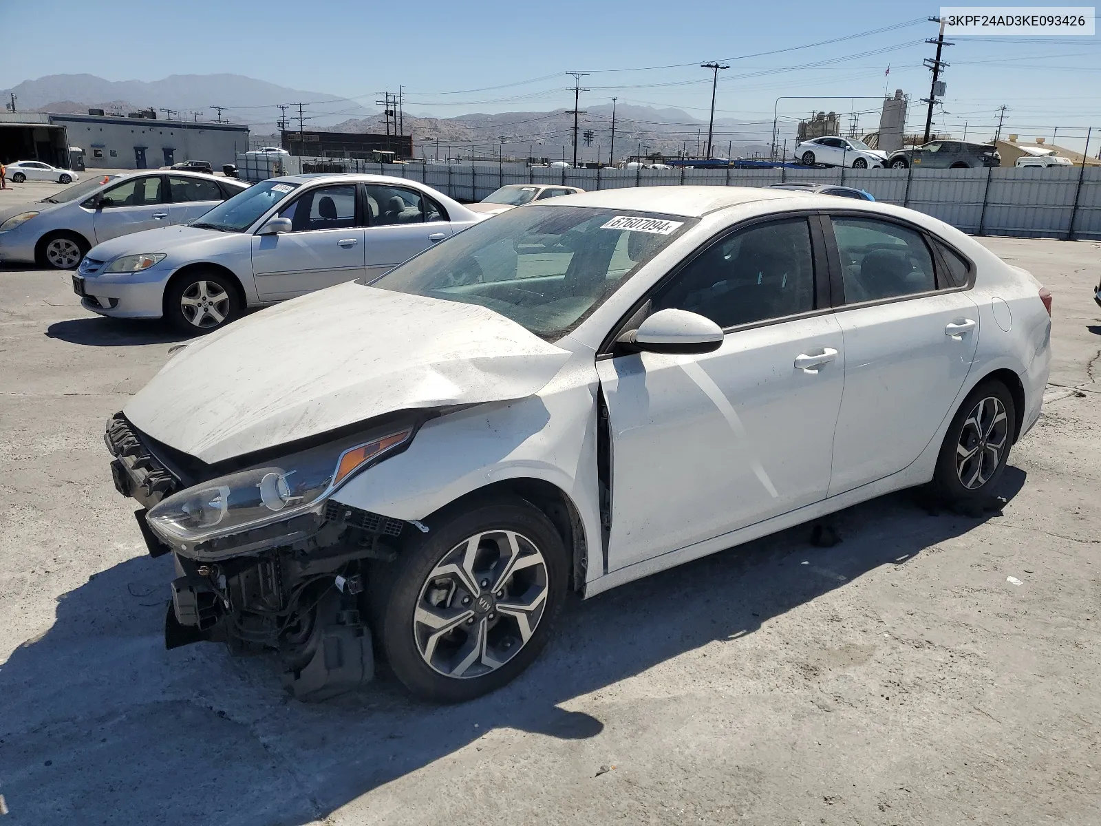 2019 Kia Forte Fe VIN: 3KPF24AD3KE093426 Lot: 67607094