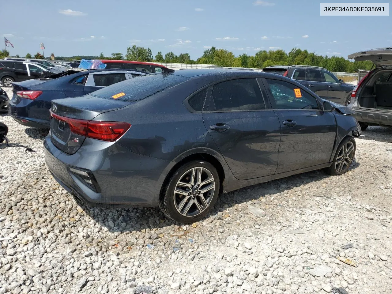 2019 Kia Forte Gt Line VIN: 3KPF34AD0KE035691 Lot: 68492524