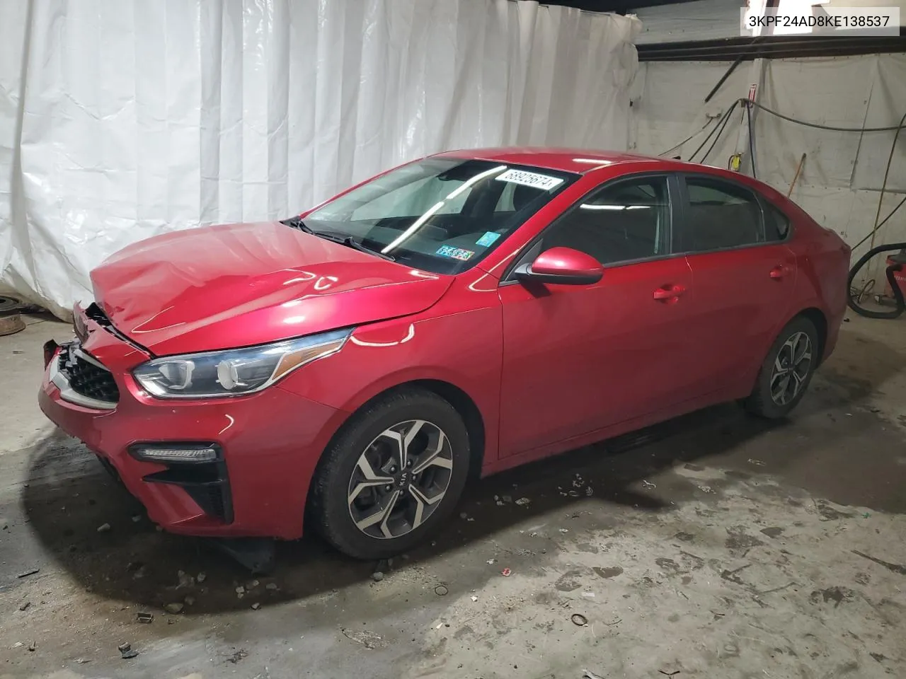 2019 Kia Forte Fe VIN: 3KPF24AD8KE138537 Lot: 68925674