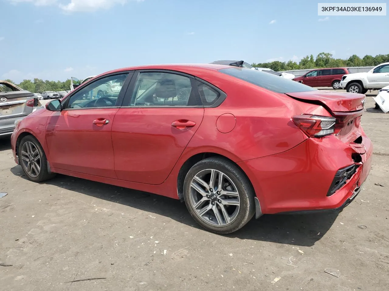 2019 Kia Forte Gt Line VIN: 3KPF34AD3KE136949 Lot: 68945044