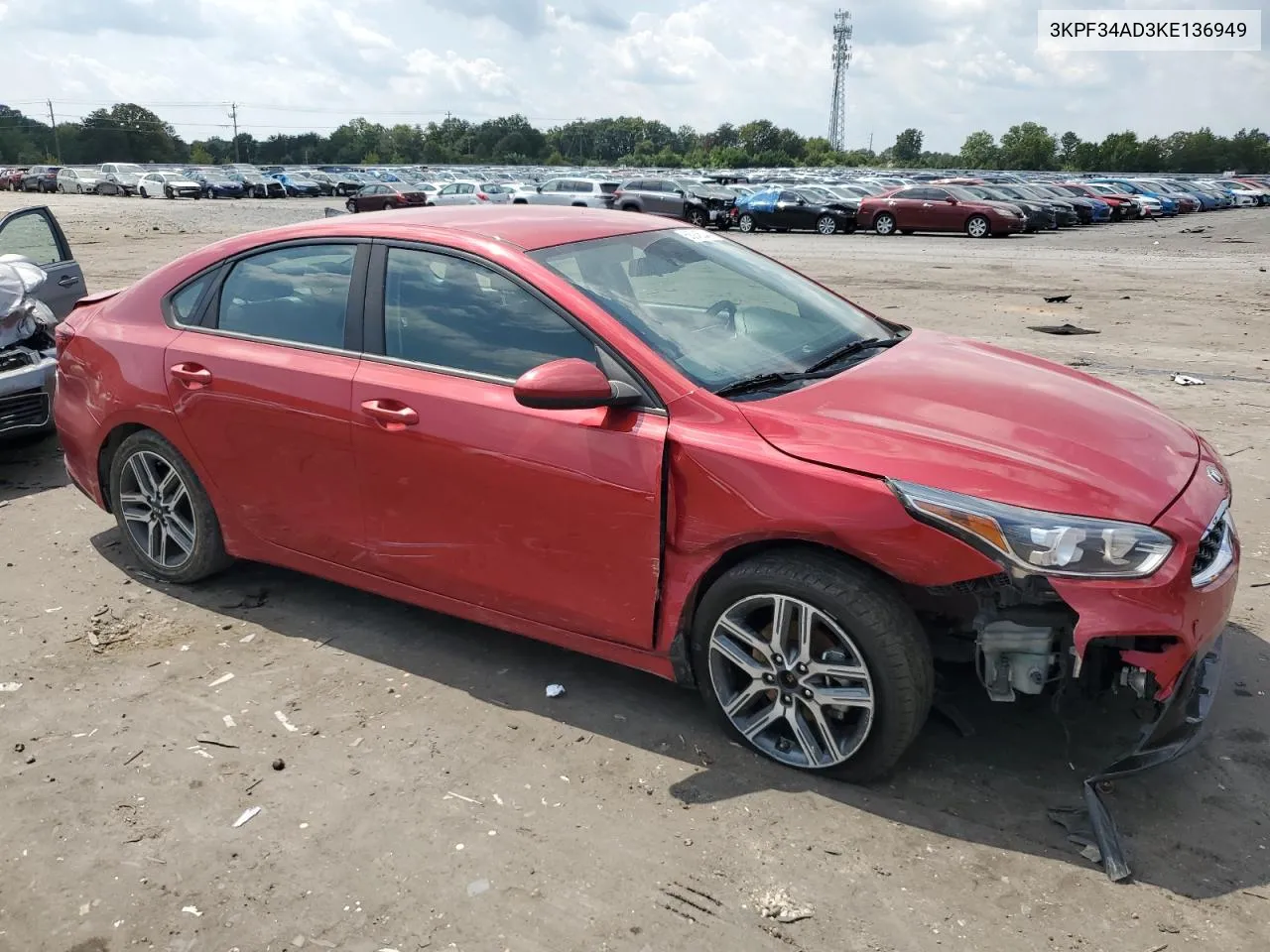 2019 Kia Forte Gt Line VIN: 3KPF34AD3KE136949 Lot: 68945044