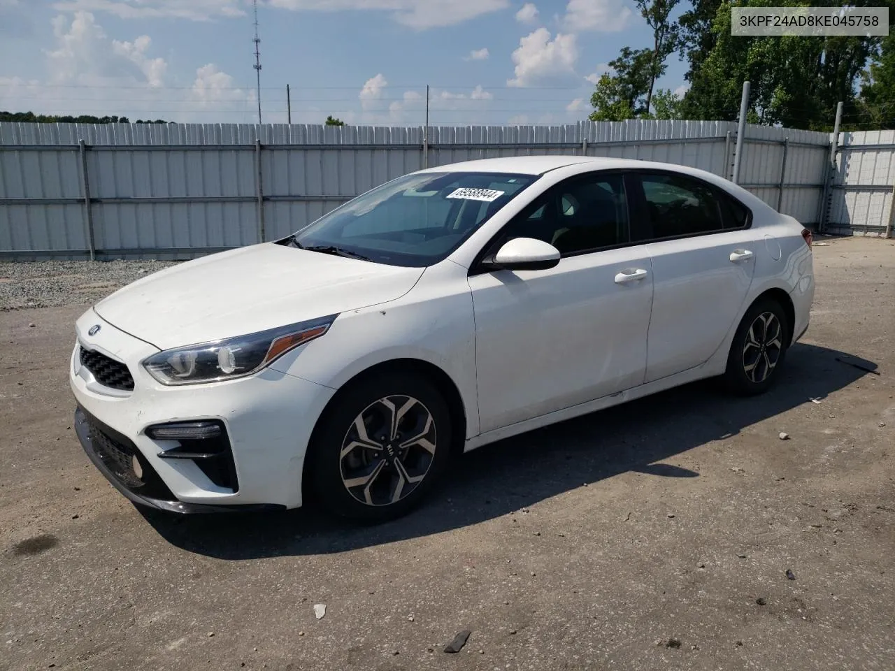 2019 Kia Forte Fe VIN: 3KPF24AD8KE045758 Lot: 69588944