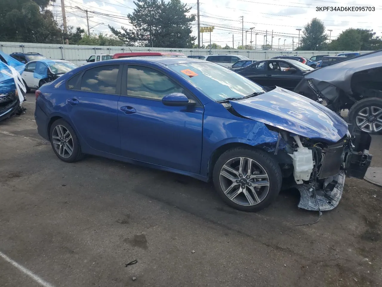 2019 Kia Forte Gt Line VIN: 3KPF34AD6KE095703 Lot: 70084624