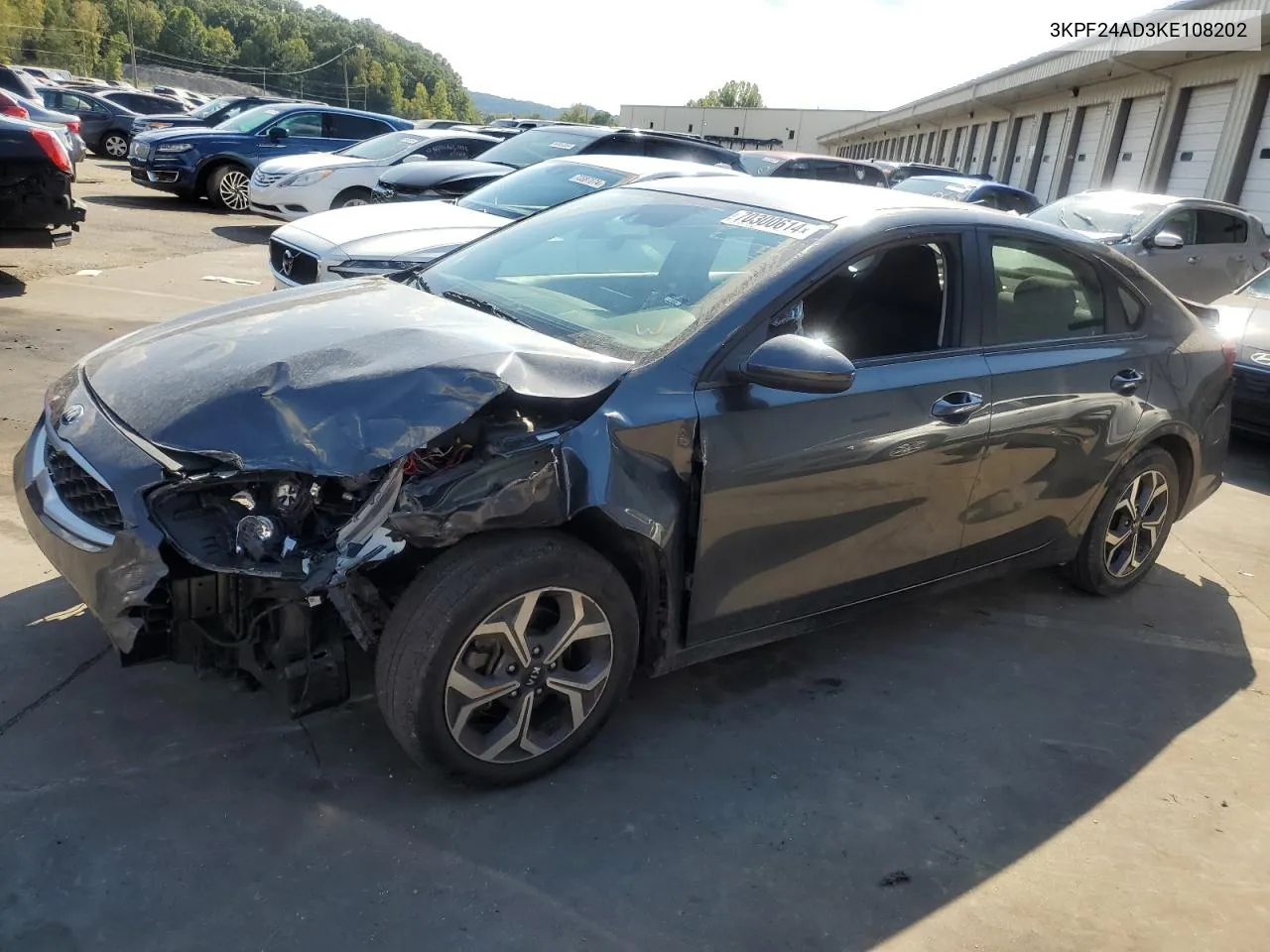 2019 Kia Forte Fe VIN: 3KPF24AD3KE108202 Lot: 70300614