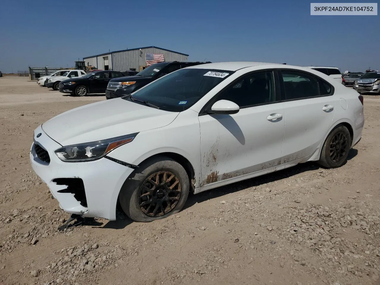 2019 Kia Forte Fe VIN: 3KPF24AD7KE104752 Lot: 70784634