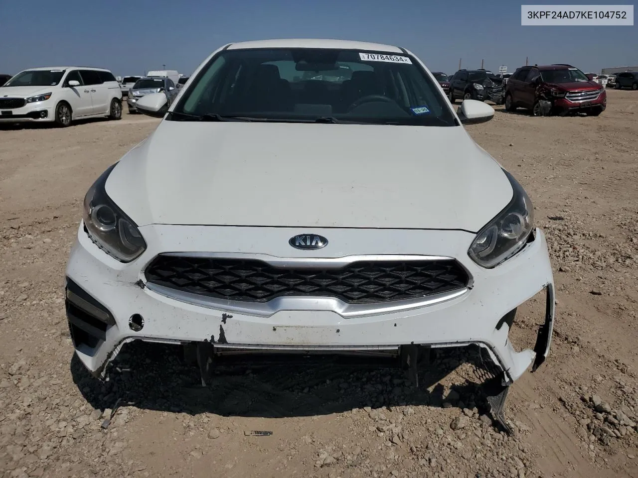 2019 Kia Forte Fe VIN: 3KPF24AD7KE104752 Lot: 70784634