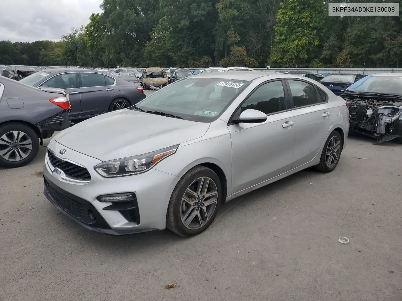 2019 Kia Forte Gt Line VIN: 3KPF34AD0KE130008 Lot: 71816124