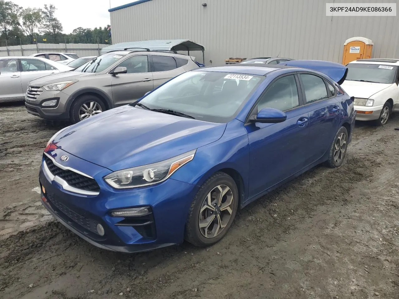 2019 Kia Forte Fe VIN: 3KPF24AD9KE086366 Lot: 72113534