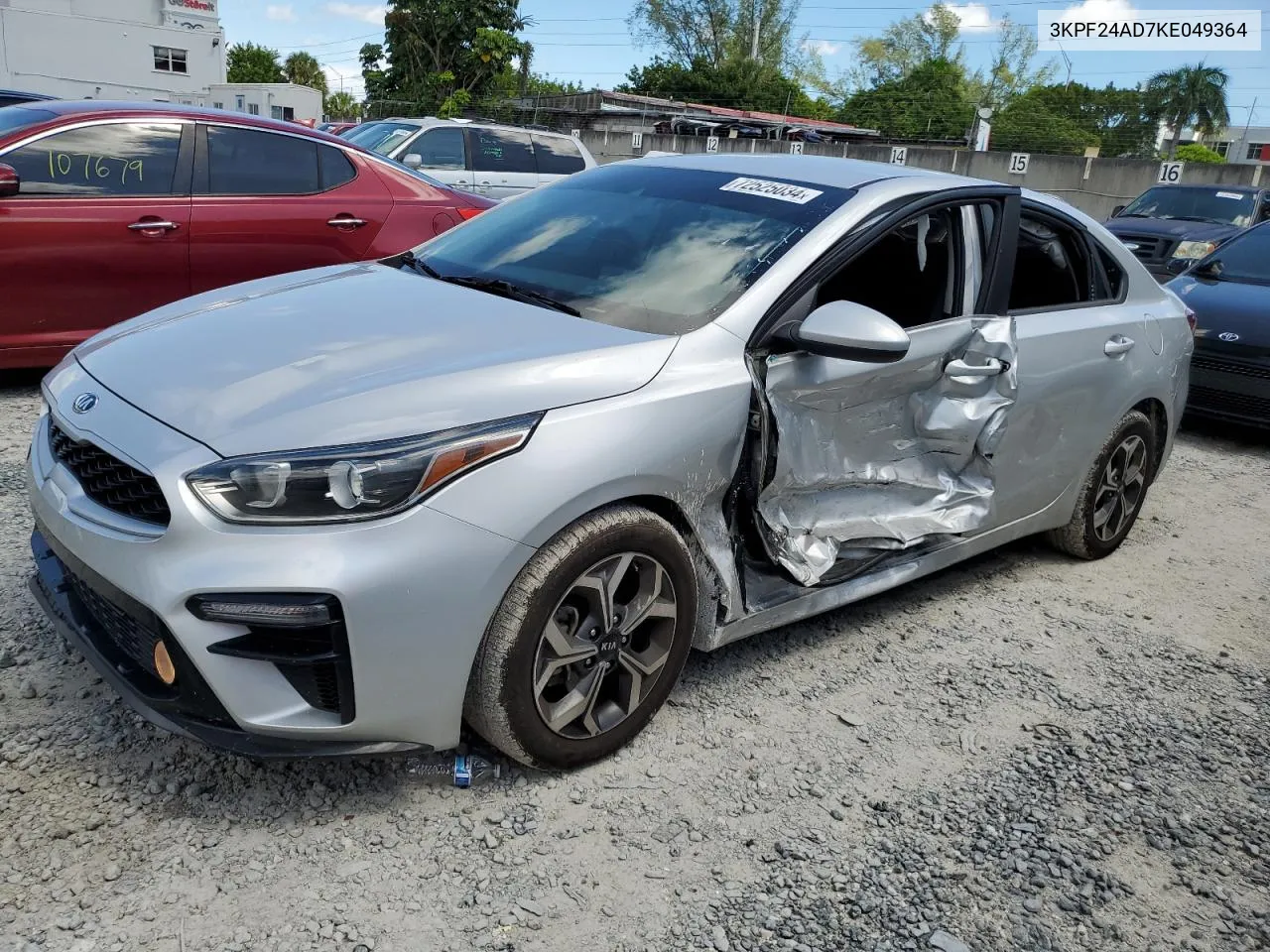 2019 Kia Forte Fe VIN: 3KPF24AD7KE049364 Lot: 72525034