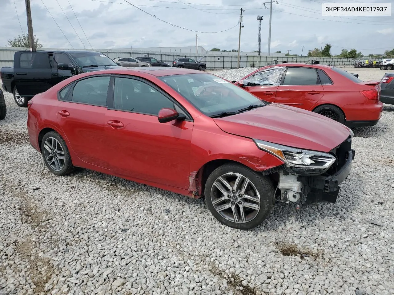 2019 Kia Forte Gt Line VIN: 3KPF34AD4KE017937 Lot: 72677204