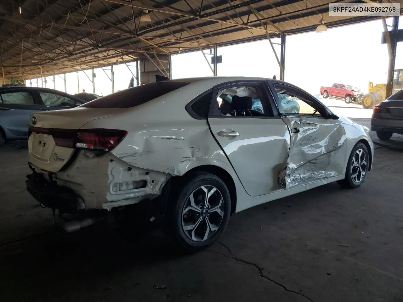 2019 Kia Forte Fe VIN: 3KPF24AD4KE092768 Lot: 73409524