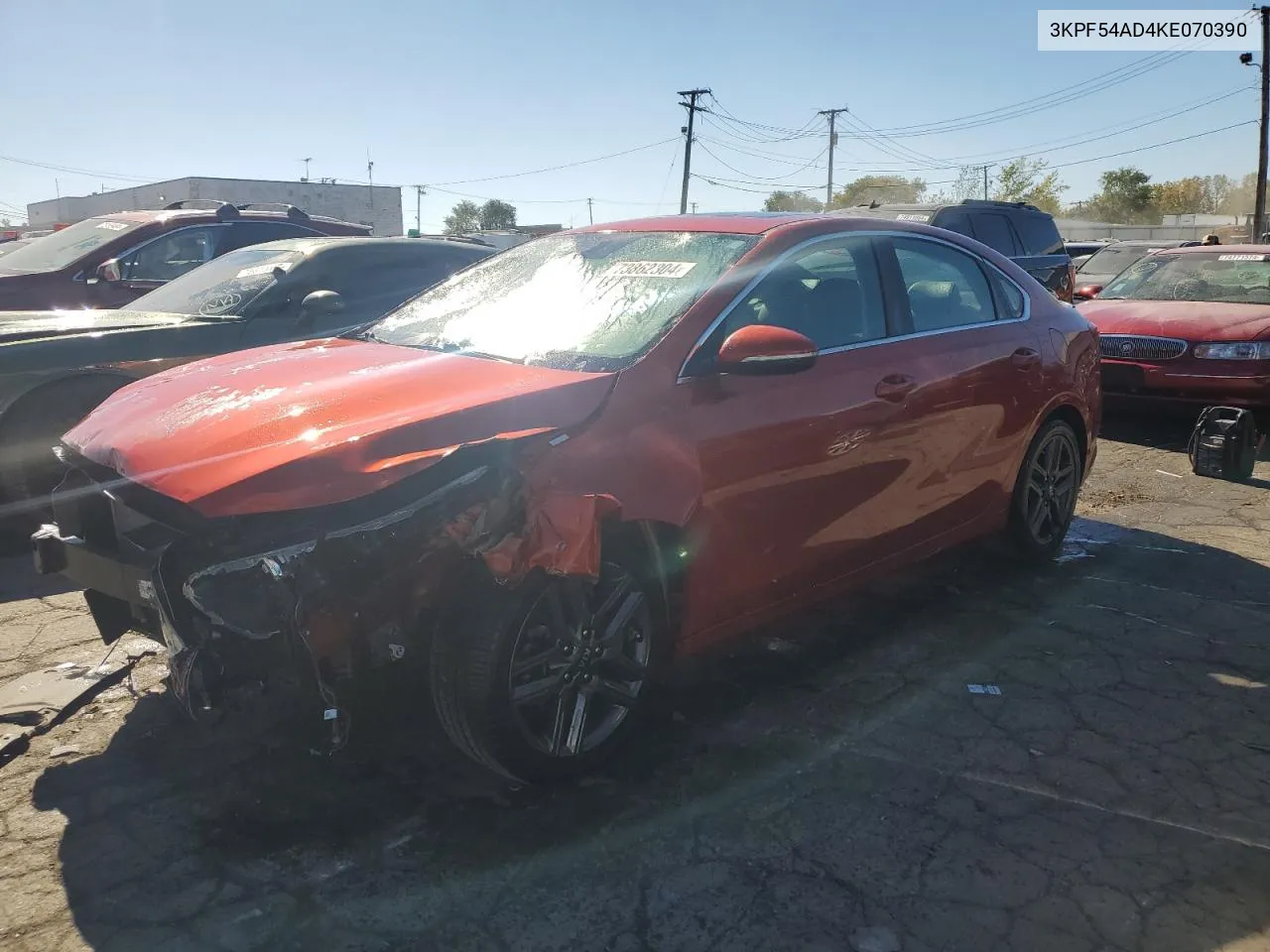 2019 Kia Forte Ex VIN: 3KPF54AD4KE070390 Lot: 73862304