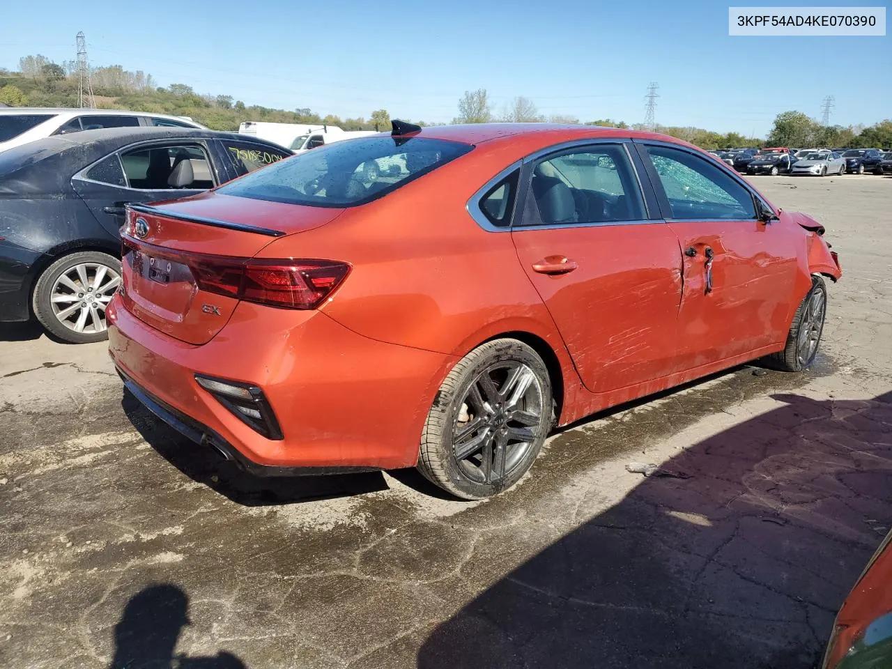 2019 Kia Forte Ex VIN: 3KPF54AD4KE070390 Lot: 73862304