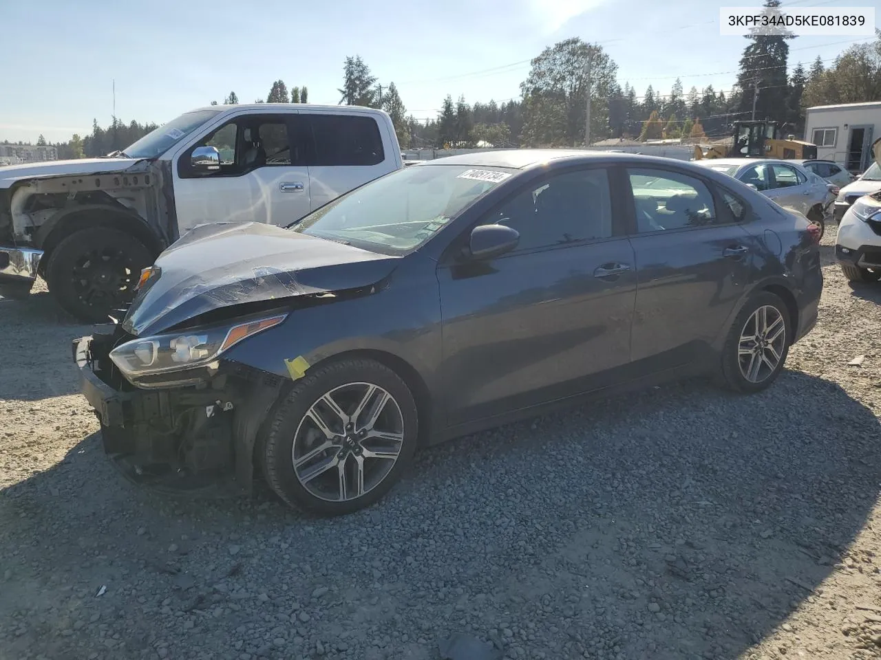 2019 Kia Forte Gt Line VIN: 3KPF34AD5KE081839 Lot: 74051734