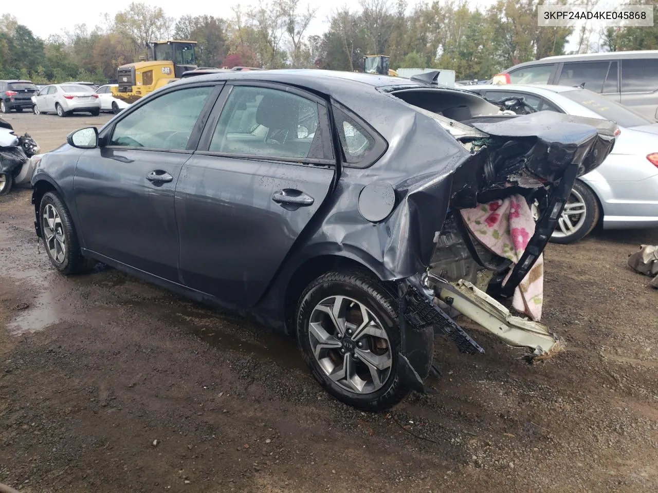 2019 Kia Forte Fe VIN: 3KPF24AD4KE045868 Lot: 74177324