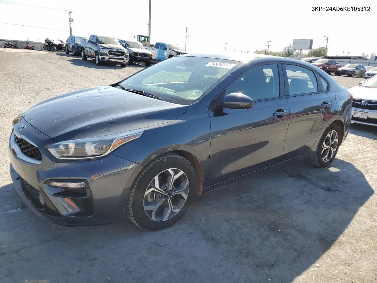 2019 Kia Forte Fe VIN: 3KPF24AD6KE105312 Lot: 74889314