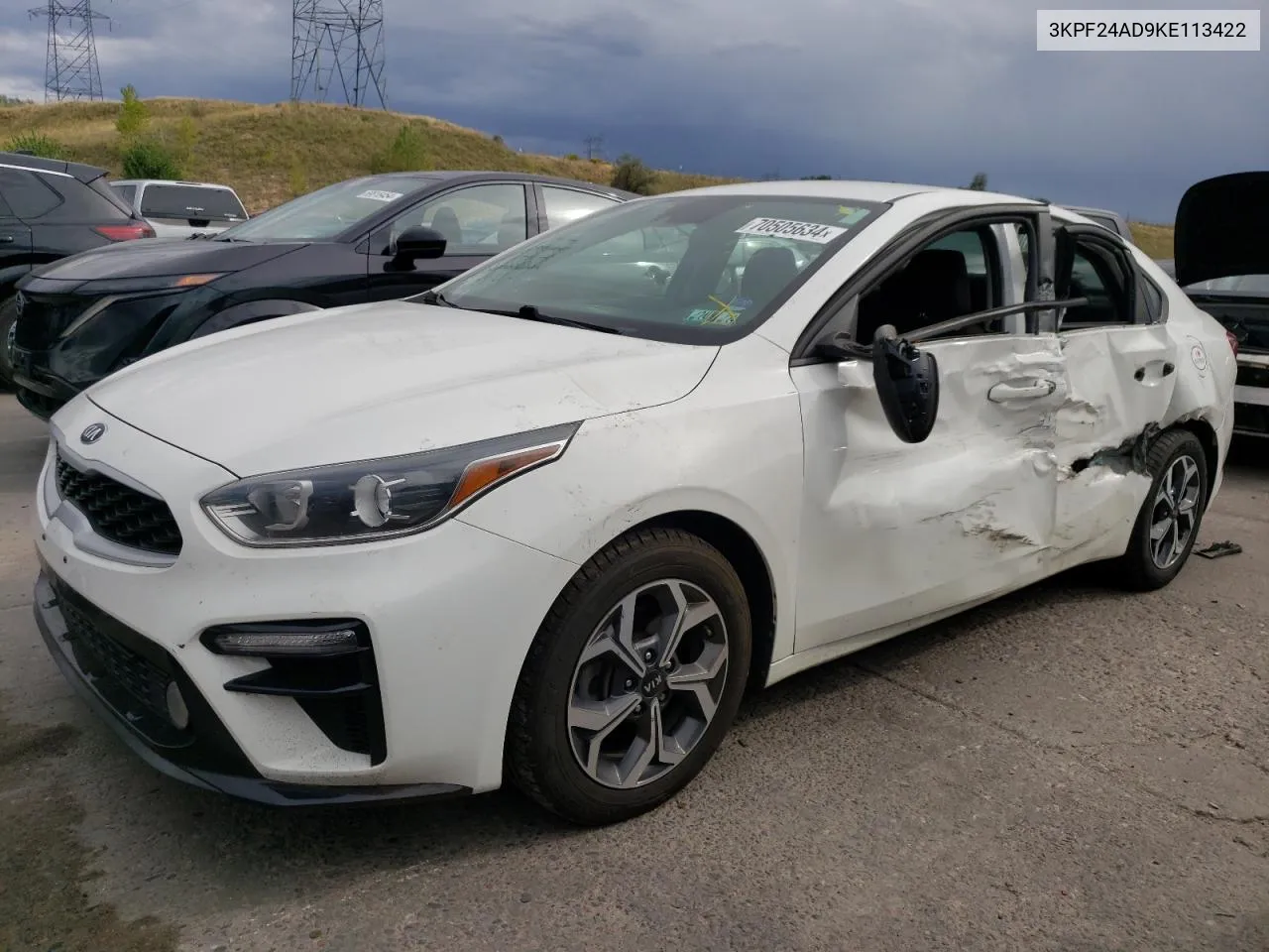 2019 Kia Forte Fe VIN: 3KPF24AD9KE113422 Lot: 75042374