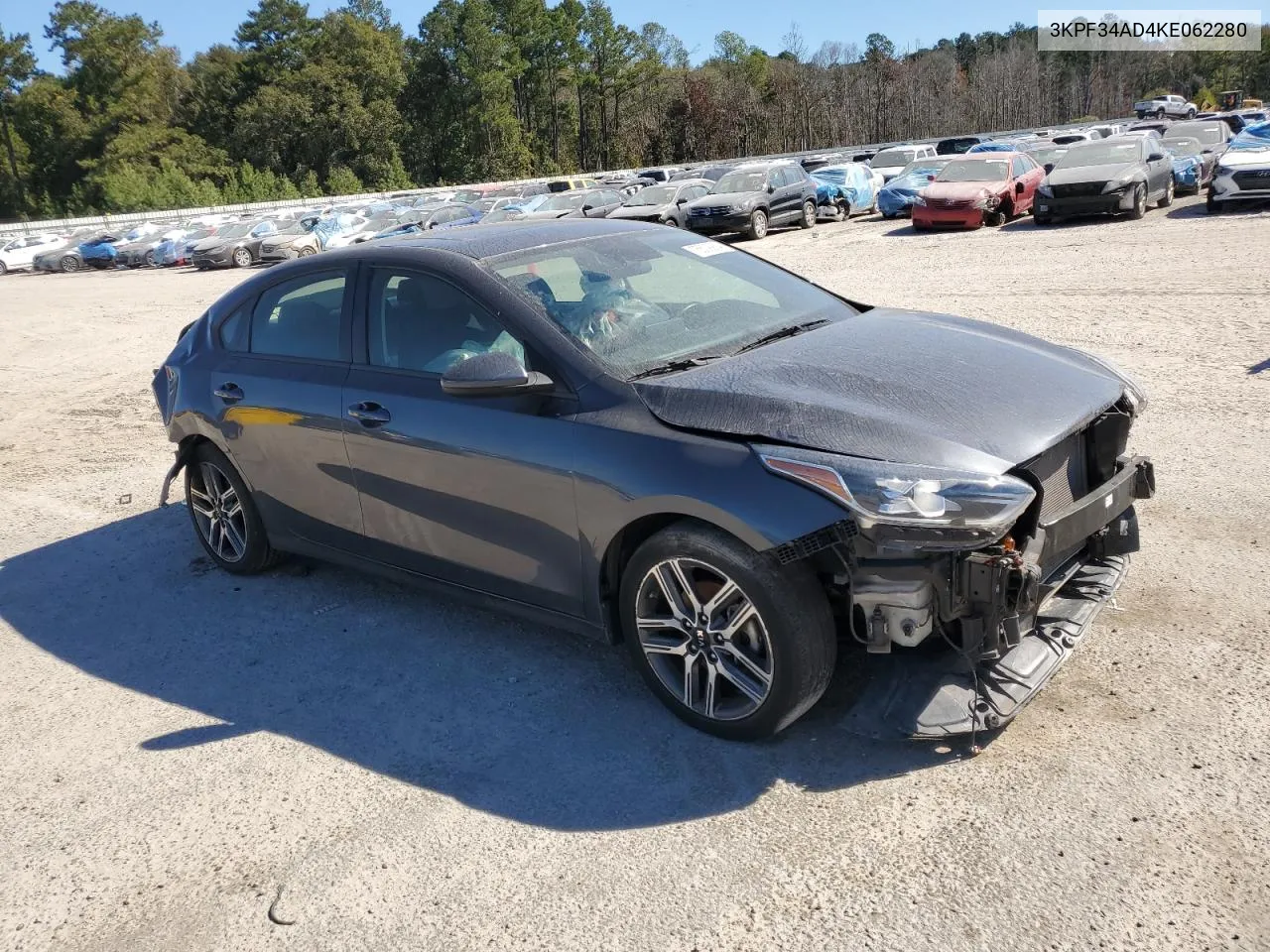 2019 Kia Forte Gt Line VIN: 3KPF34AD4KE062280 Lot: 75539954