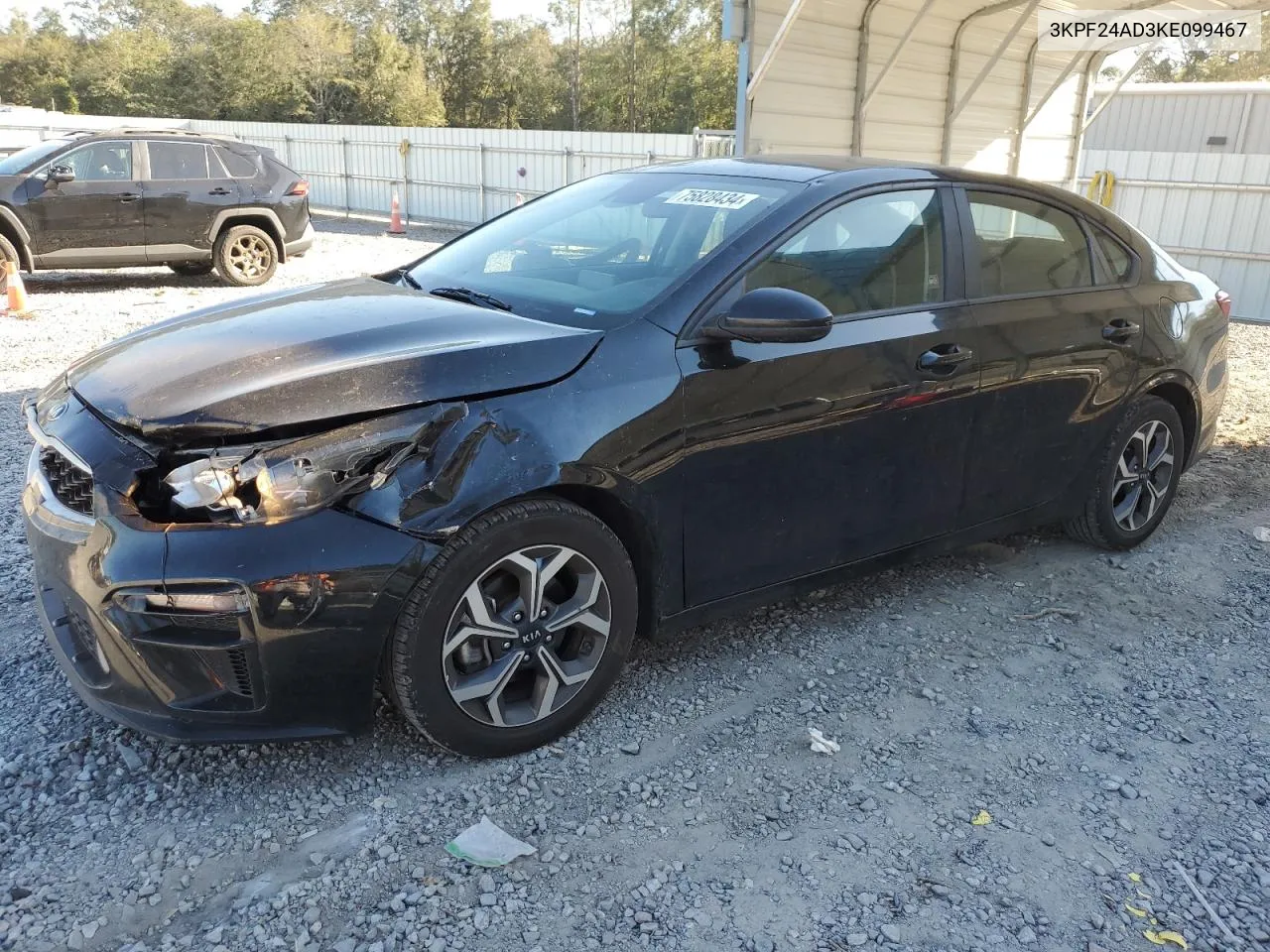 2019 Kia Forte Fe VIN: 3KPF24AD3KE099467 Lot: 75828434