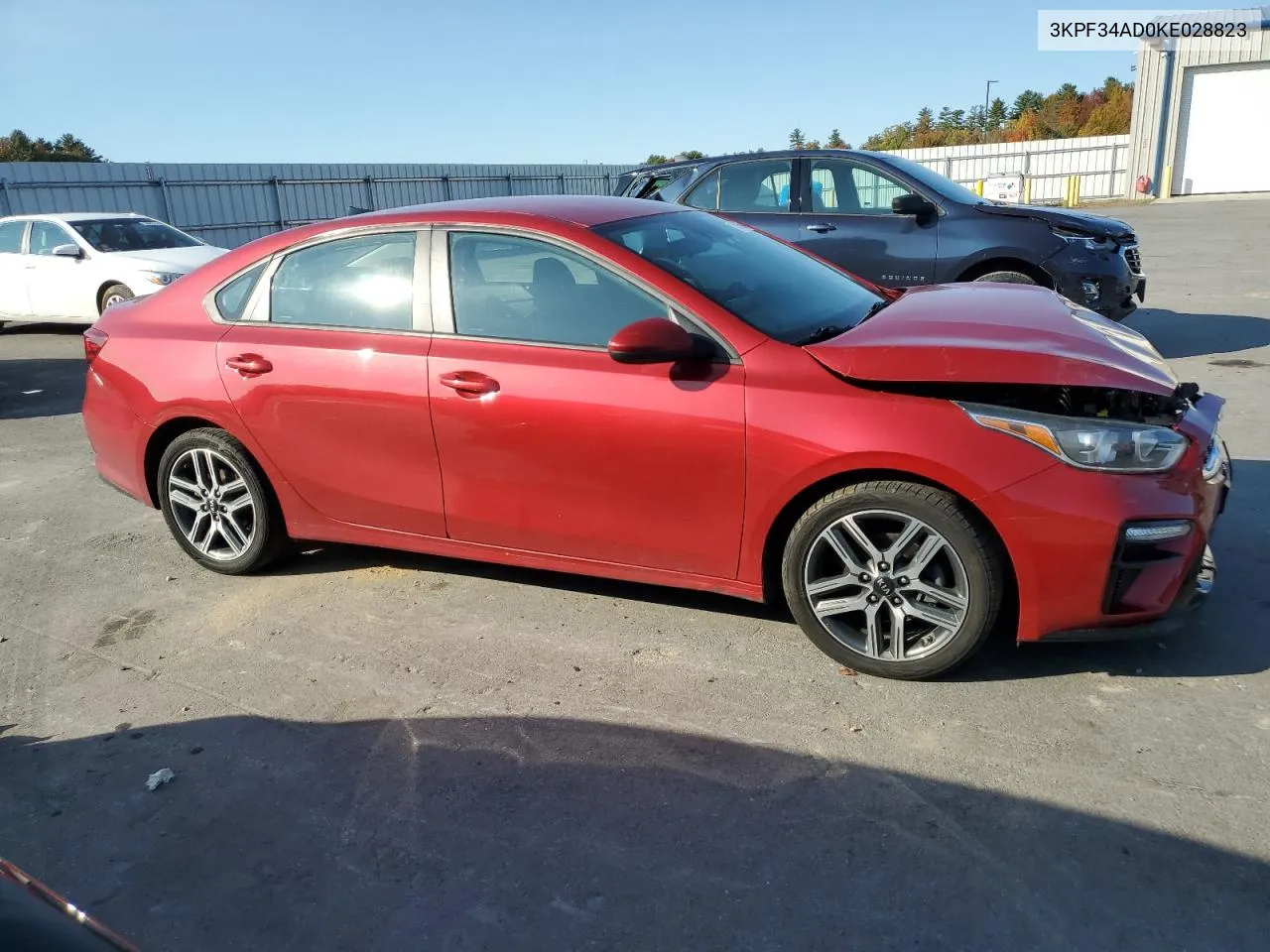 2019 Kia Forte Gt Line VIN: 3KPF34AD0KE028823 Lot: 76086544