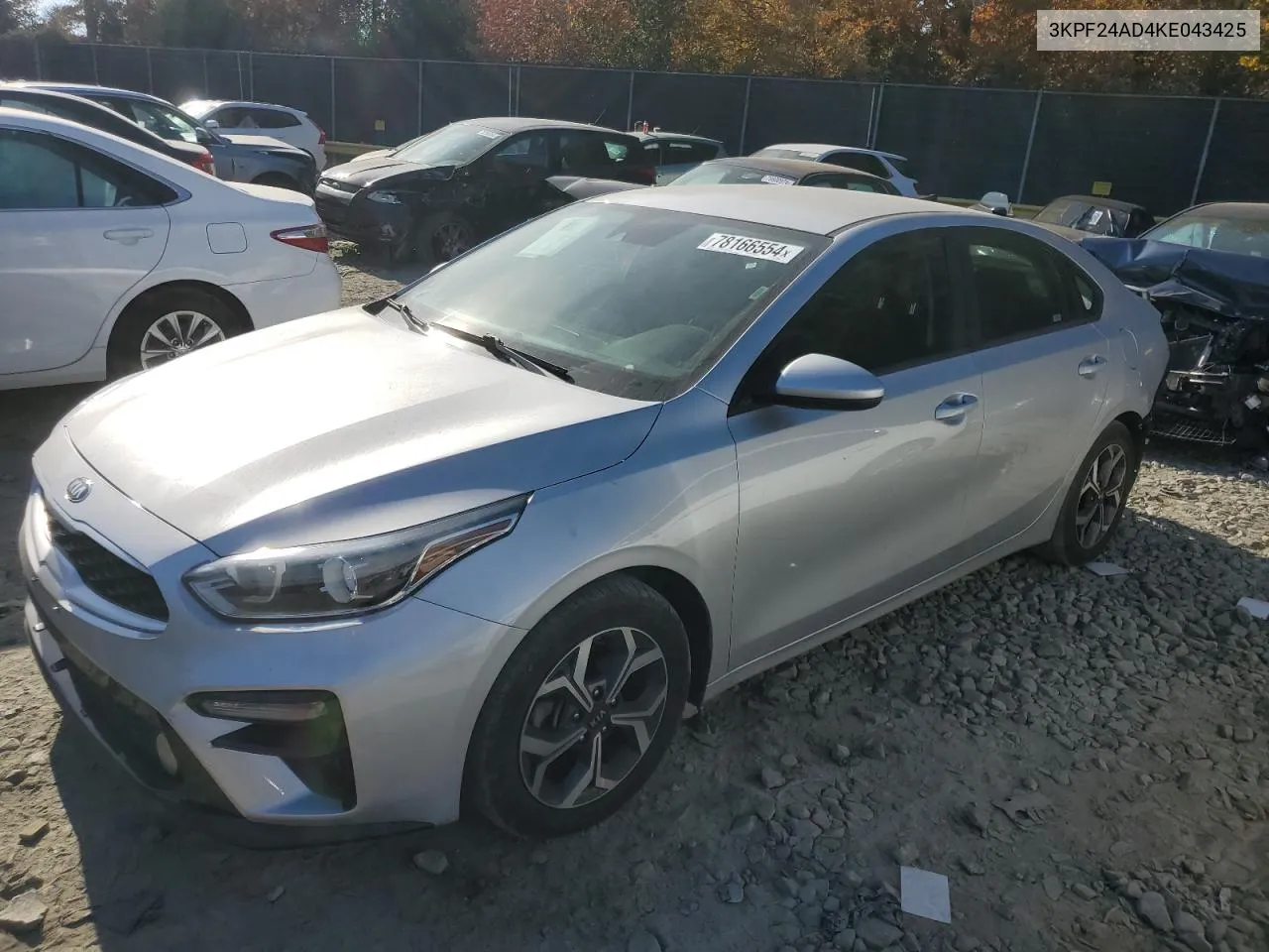 2019 Kia Forte Fe VIN: 3KPF24AD4KE043425 Lot: 78166554