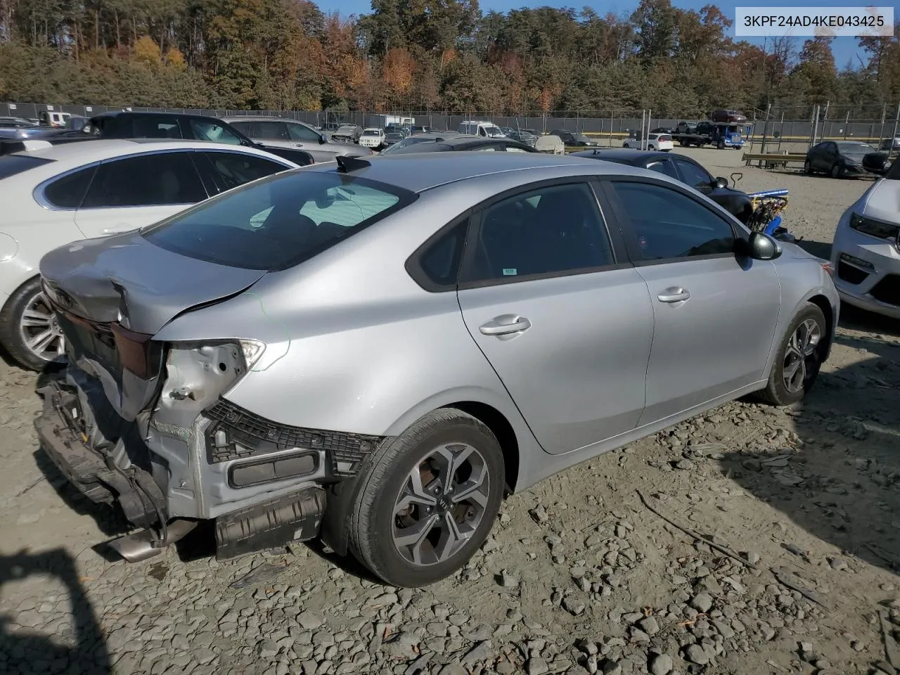 2019 Kia Forte Fe VIN: 3KPF24AD4KE043425 Lot: 78166554