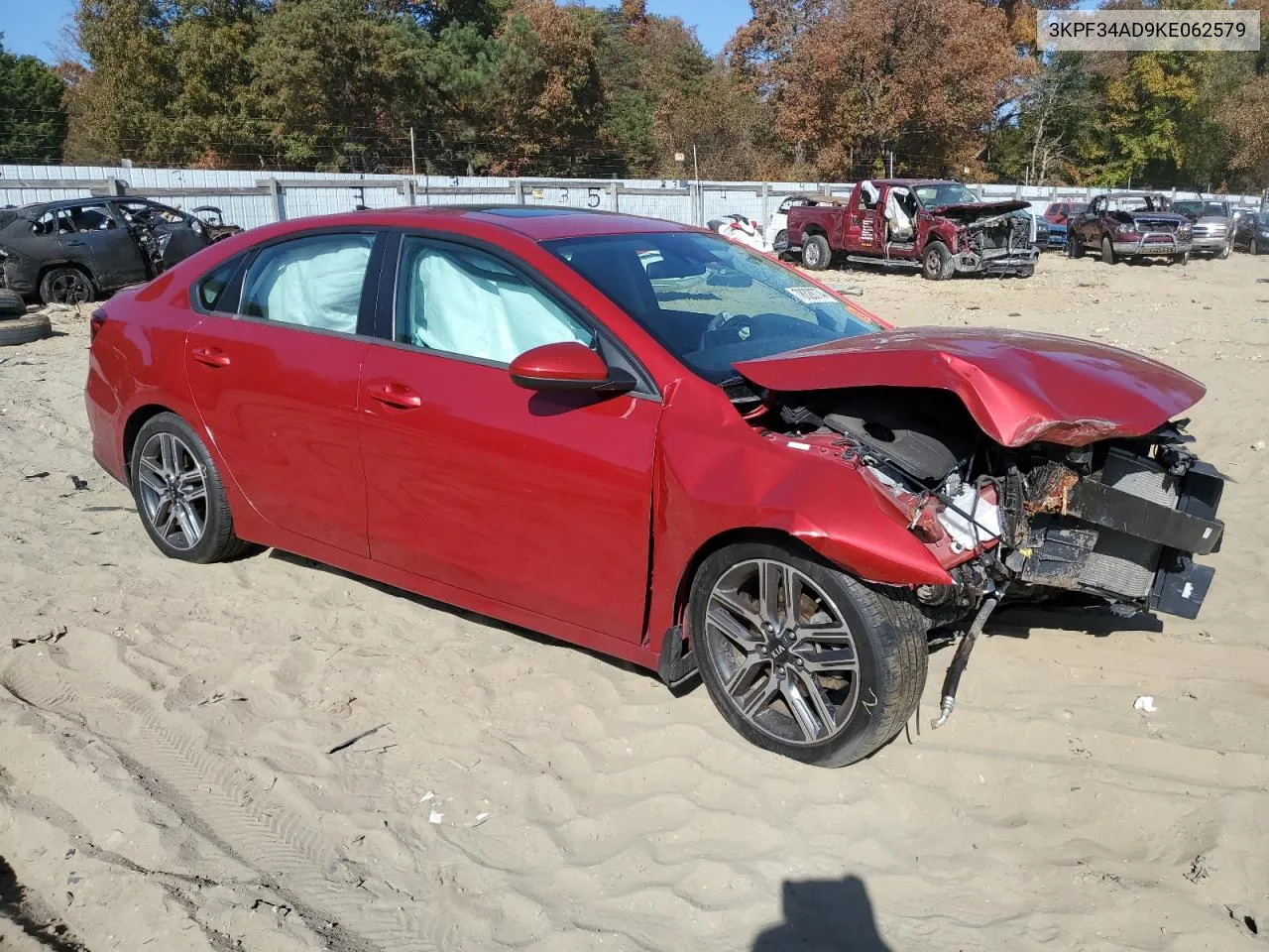 2019 Kia Forte Gt Line VIN: 3KPF34AD9KE062579 Lot: 78328774