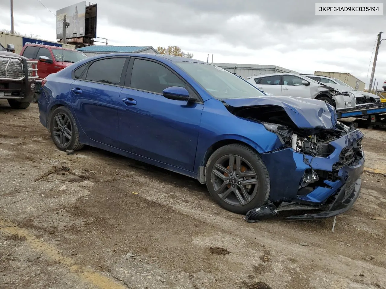 2019 Kia Forte Gt Line VIN: 3KPF34AD9KE035494 Lot: 78700854