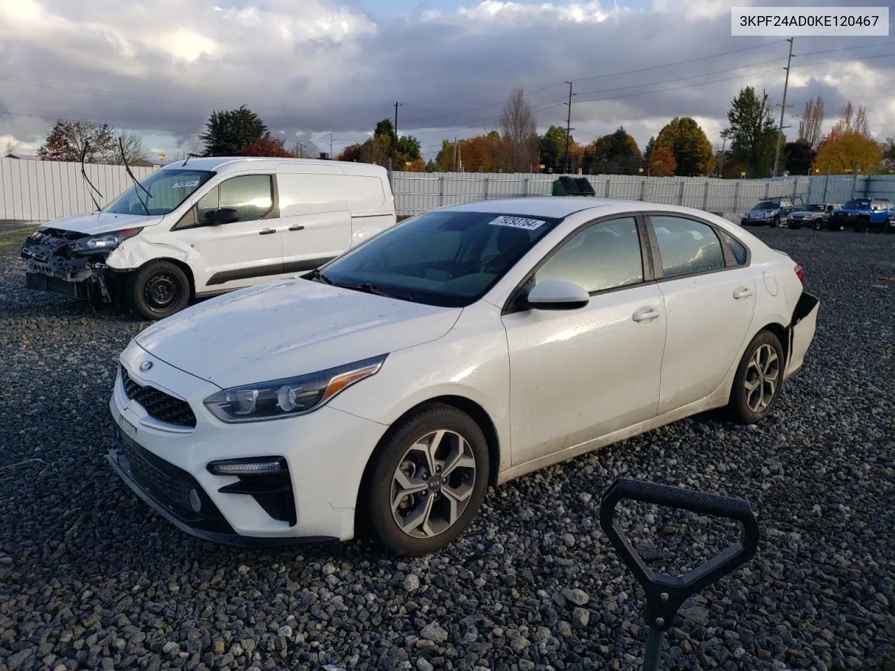 2019 Kia Forte Fe VIN: 3KPF24AD0KE120467 Lot: 79293764